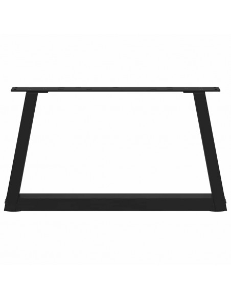 Gambe per Tavolo da Pranzo a V 2 pz Nero 50x(30-31,3)cm Acciaio