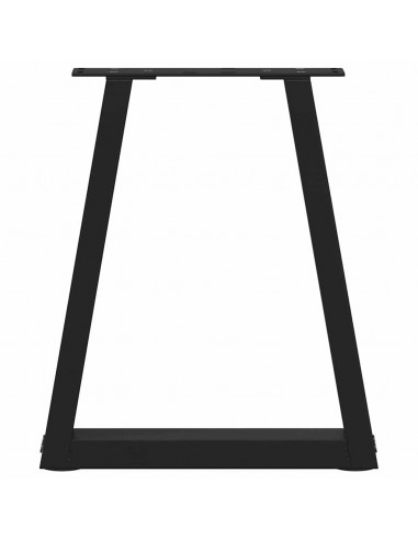 Gambe per Tavolo da Pranzo a V 2 pz Nero 38x(42-43,3)cm Acciaio