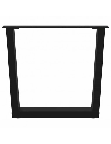 Gambe per Tavolo da Pranzo a V 2 pz Nero 50x(42-43,3)cm Acciaio