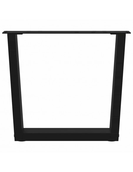 Gambe per Tavolo da Pranzo a V 2 pz Nero 50x(42-43,3)cm Acciaio