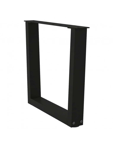Gambe per Tavolo da Pranzo a V 2 pz Nero 50x(42-43,3)cm Acciaio