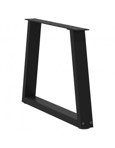Gambe per Tavolo da Pranzo a V 2 pz Nero 60x(42-43,3)cm Acciaio