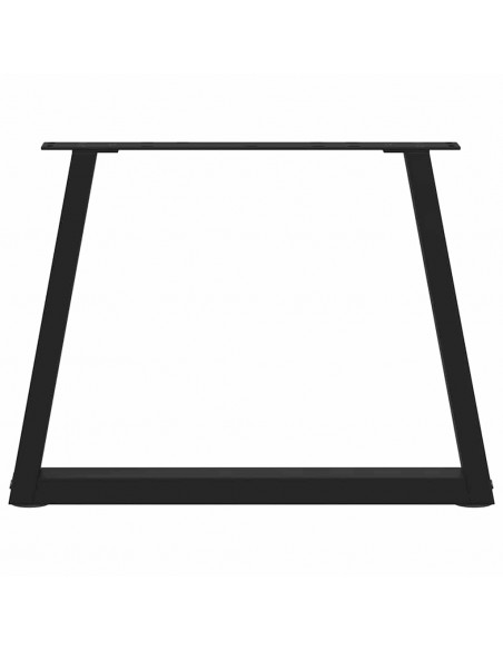 Gambe per Tavolo da Pranzo a V 2 pz Nero 60x(42-43,3)cm Acciaio
