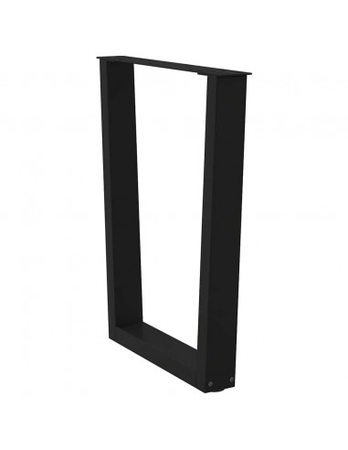 Gambe per Tavolo da Pranzo a V 2 pz Nero 60x(72-73,3)cm Acciaio