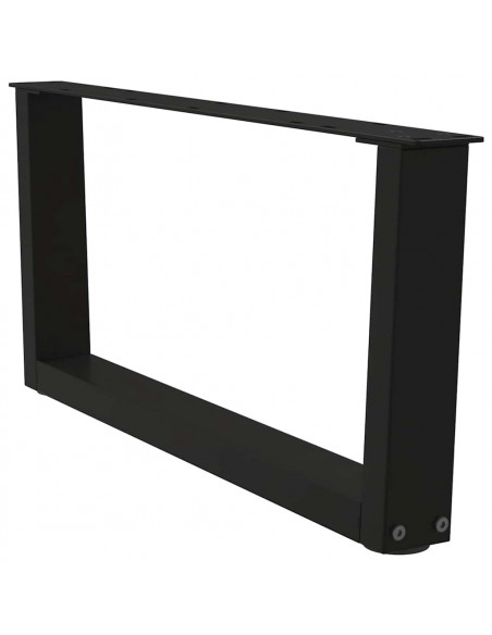 Gambe per Tavolo da Pranzo a V 2 pz Nero 70x(30-31,3)cm Acciaio