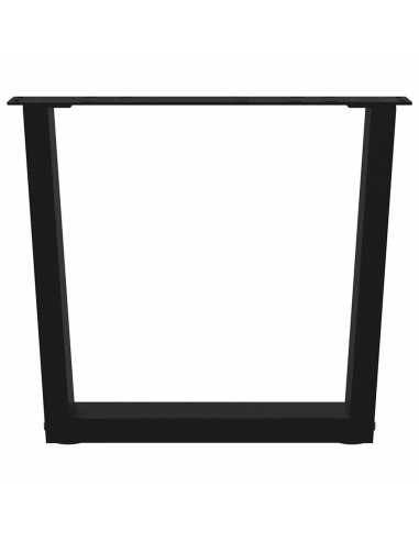Gambe per Tavolo da Pranzo a V 2 pz Nero 60x(42-43,3)cm Acciaio