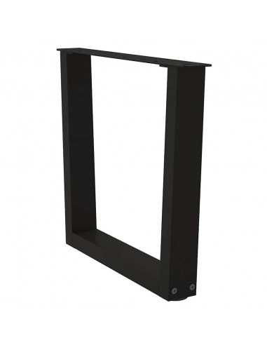 Gambe per Tavolo da Pranzo a V 2 pz Nero 60x(42-43,3)cm Acciaio