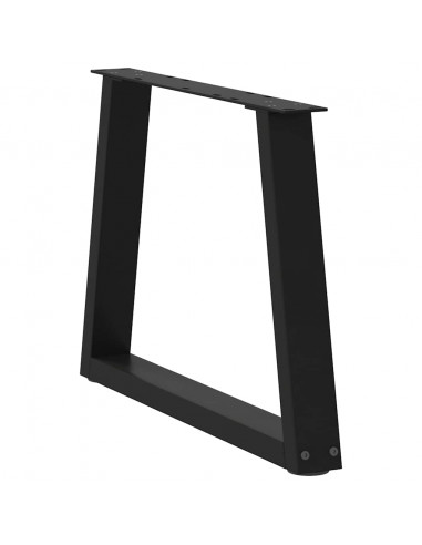 Gambe per Tavolo da Pranzo a V 2 pz Nero 50x(42-43,3)cm Acciaio