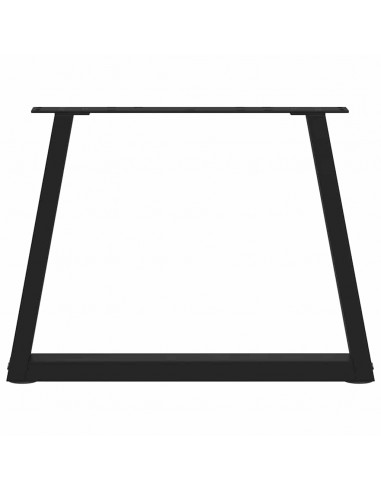 Gambe per Tavolo da Pranzo a V 2 pz Nero 50x(42-43,3)cm Acciaio