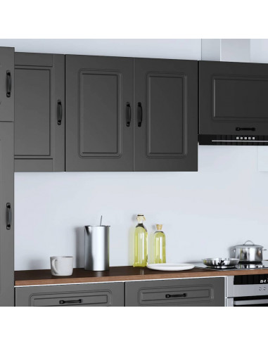 Pensile da Cucina Kalmar Nero in Legno Multistrato