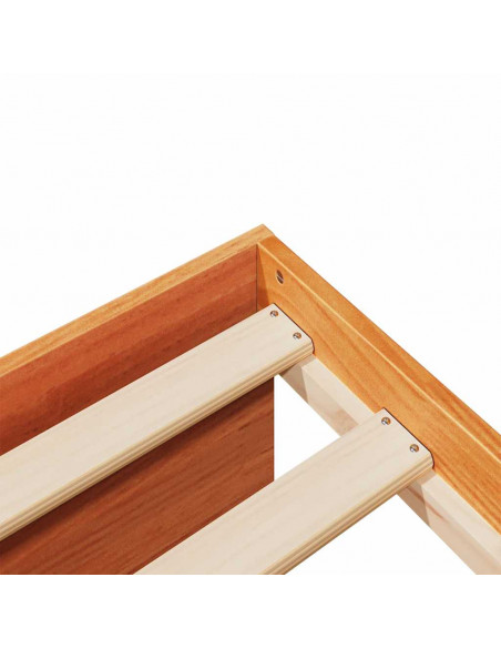 Dormeuse con Materasso Marrone 90x200 cm Legno Massello di Pino