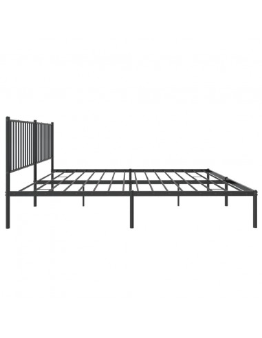 Giroletto con Testiera in Metallo Nero 180x200 cm