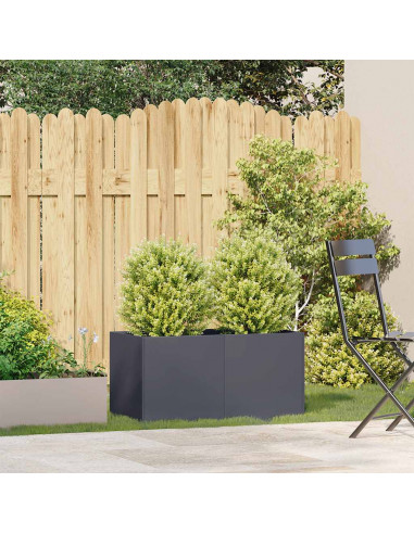 Fioriera Antracite 80x40x40 cm in Acciaio Laminato a Freddo