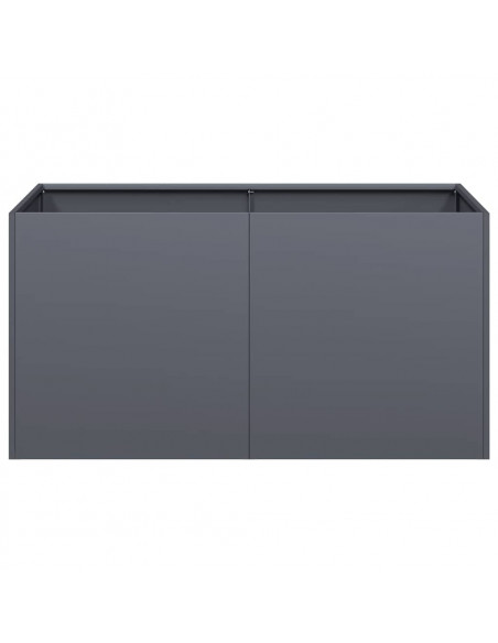 Fioriera Antracite 80x40x40 cm in Acciaio Laminato a Freddo