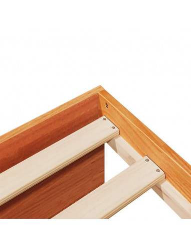 Dormeuse con Materasso Marrone Cera 100x200 cm Legno di Pino