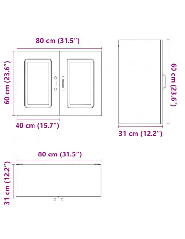 Base da Cucina Kalmar Bianco Lucido in Legno Multistrato