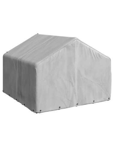 Cuccia per Cani da Esterno con Copertura Acciaio Zincato