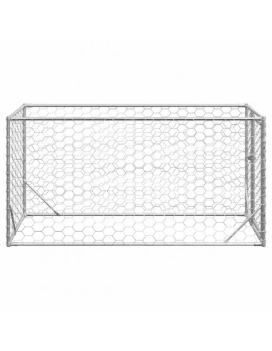 Cuccia per Cani da Esterno con Porta 2x1x1 m Acciaio Zincato