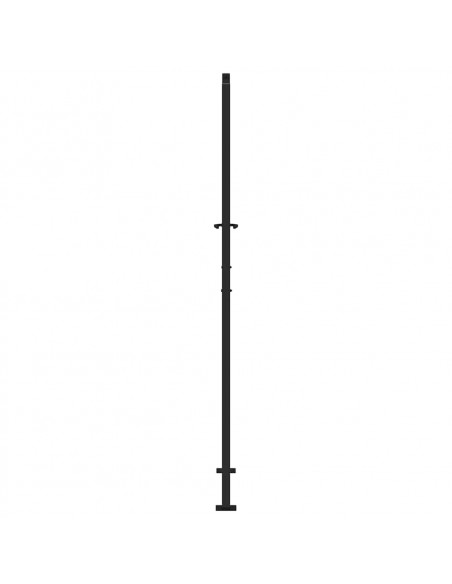 Cancello Giardino Nero 105x205 cm in Acciaio Design Leggero