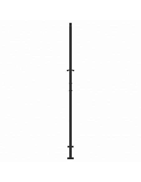 Cancello Giardino Nero 105x205 cm in Acciaio Design a Foglia