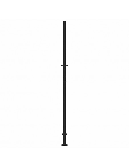 Cancello Giardino Nero 105x205 cm in Acciaio Design a Fiamma