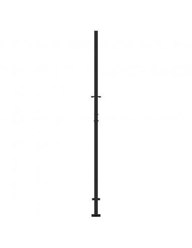 Cancello Giardino Nero 105x205 cm in Acciaio Design a Croce