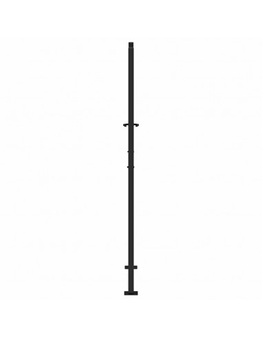 Cancello Giardino Nero 105x180 cm in Acciaio Design Ondulato