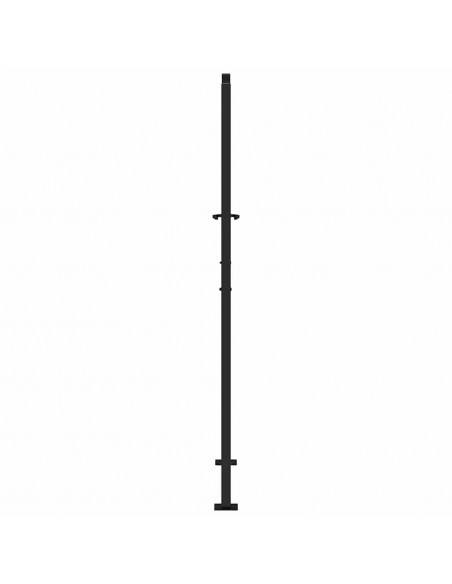 Cancello Giardino Nero 105x180 cm in Acciaio Design Ondulato