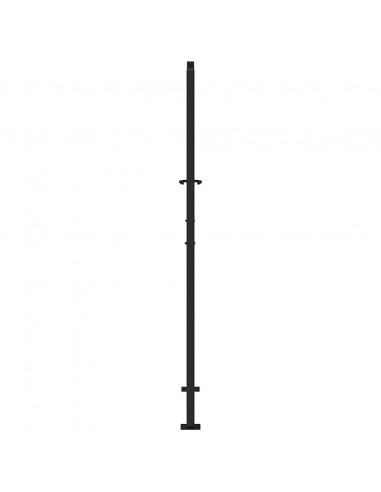 Cancello Giardino Nero 105x180 cm in Acciaio Design Leggero