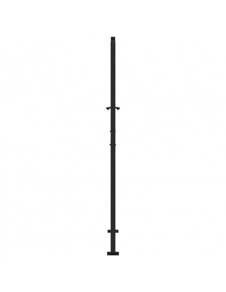 Cancello Giardino Nero 105x180 cm in Acciaio Design Leggero