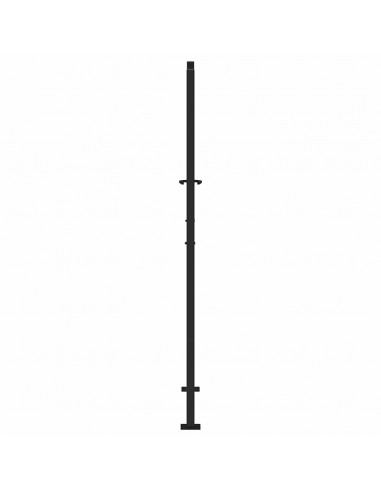 Cancello Giardino Nero 105x180 cm in Acciaio Design a Foglia