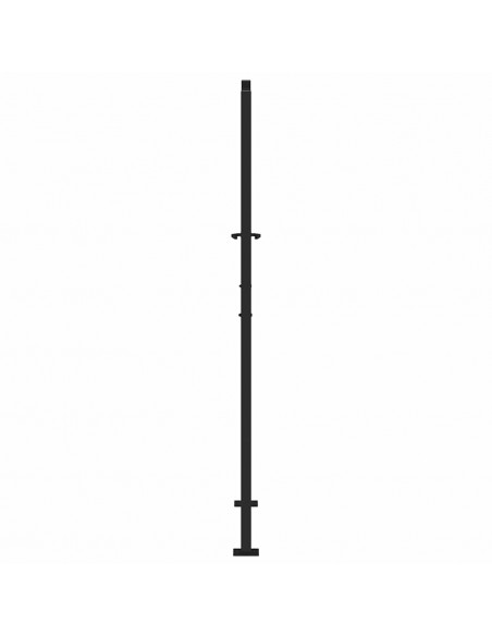Cancello Giardino Nero 105x180 cm in Acciaio Design a Foglia