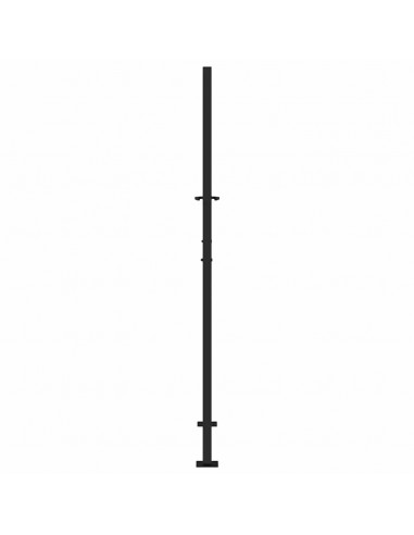 Cancello Giardino Nero 105x180 cm in Acciaio Design a Fiamma