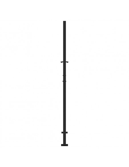Cancello Giardino Nero 105x180 cm in Acciaio Design a Croce