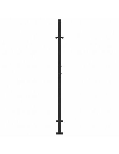 Cancello Giardino Nero 105x155 cm in Acciaio Design Ondulato