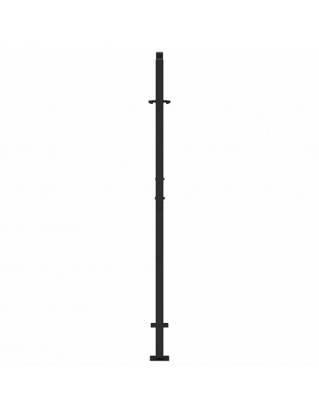 Cancello Giardino Nero 105x155 cm in Acciaio Design Ondulato