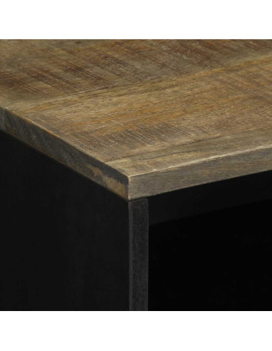 Comodino Grigio Chiaro 50x33x60 cm in Legno Massello di Mango