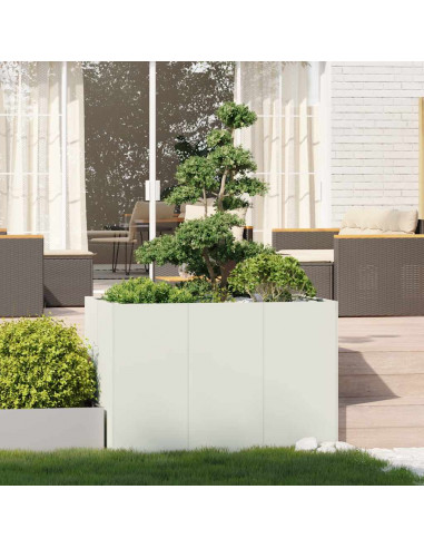 Fioriera Bianca 120x80x80 cm in Acciaio