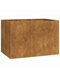 Fioriera Arrugginita 120x80x80 cm in Acciaio Corten