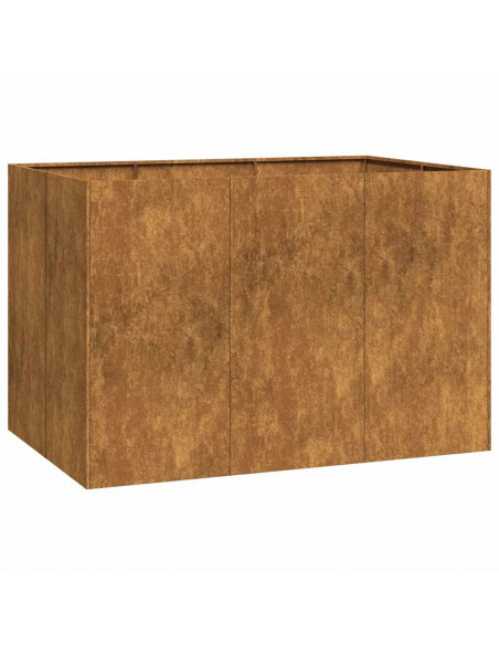 Fioriera Arrugginita 120x80x80 cm in Acciaio Corten