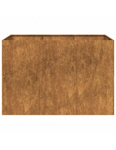 Fioriera Arrugginita 120x80x80 cm in Acciaio Corten