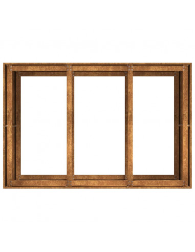 Fioriera Arrugginita 120x80x80 cm in Acciaio Corten