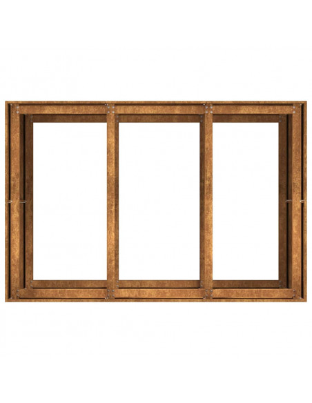 Fioriera Arrugginita 120x80x80 cm in Acciaio Corten