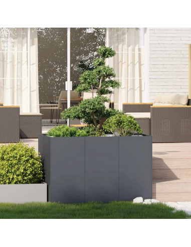 Fioriera Antracite 120x80x80 cm in Acciaio