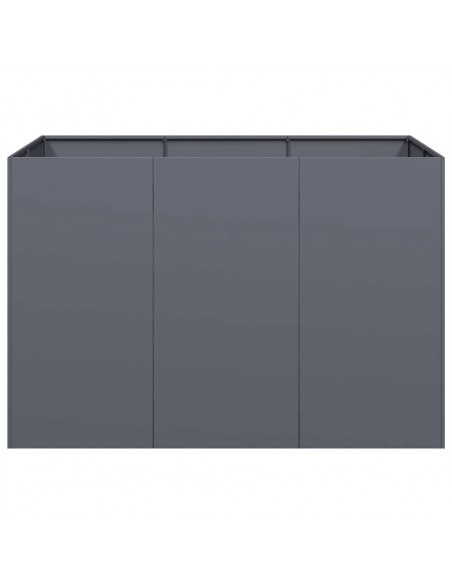 Fioriera Antracite 120x80x80 cm in Acciaio