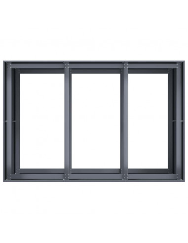 Fioriera Antracite 120x80x80 cm in Acciaio