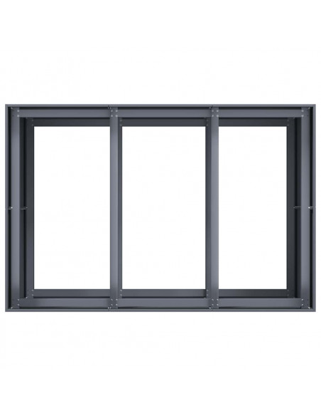Fioriera Antracite 120x80x80 cm in Acciaio