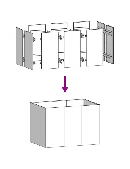 Fioriera 120x80x80 cm in Acciaio Inox