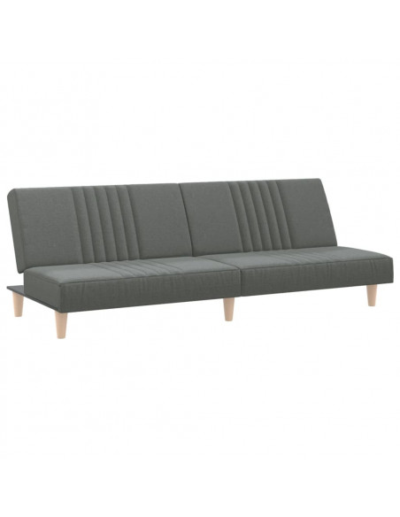 Divano Letto Grigio Scuro in Tessuto