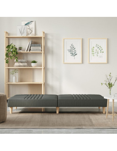 Divano Letto Grigio Scuro in Tessuto
